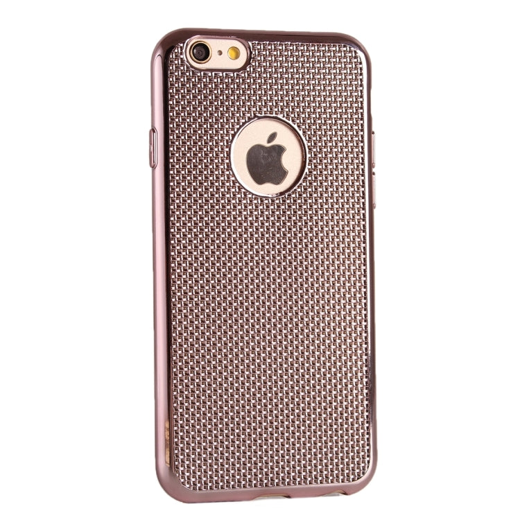 For iPhone 6 Plus & 6s Plus Lattice Texture Electroplating TPU Protective Case