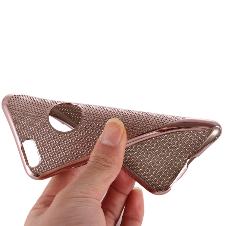 For iPhone 6 Plus & 6s Plus Lattice Texture Electroplating TPU Protective Case