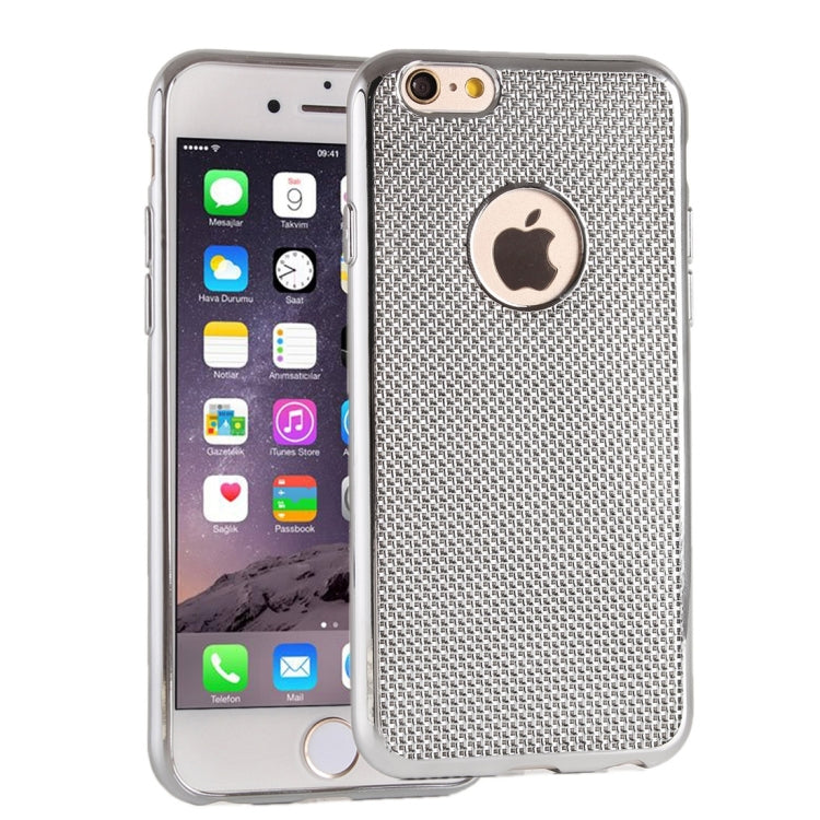 For iPhone 6 Plus & 6s Plus Lattice Texture Electroplating TPU Protective Case