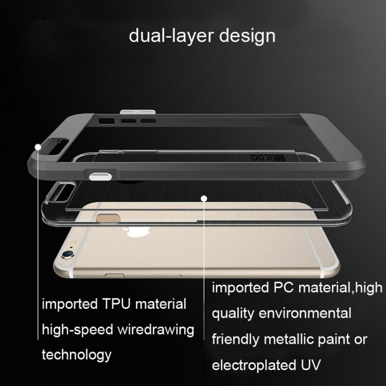 Slicoo Brushed Texture Electroplating Combination Case for iPhone 6 Plus & 6S Plus