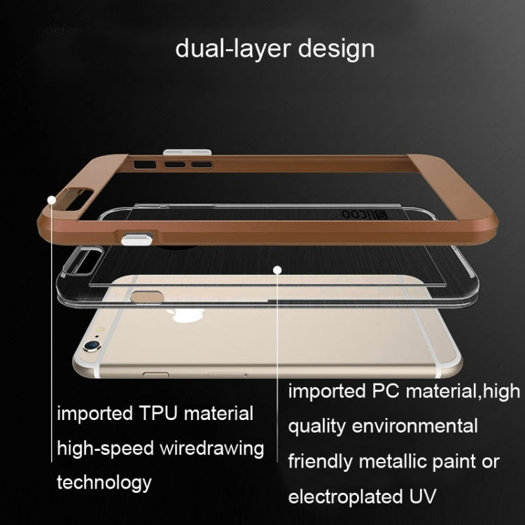 Slicoo Brushed Texture Electroplating Combination Case for iPhone 6 Plus & 6S Plus