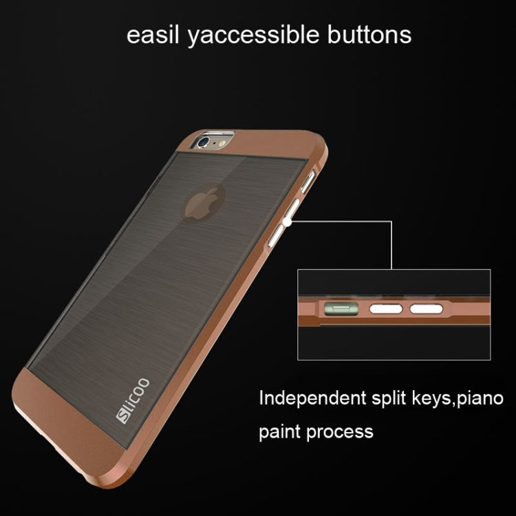 Slicoo Brushed Texture Electroplating Combination Case for iPhone 6 Plus & 6S Plus