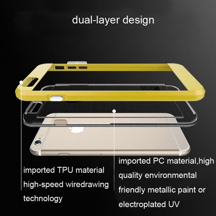 Slicoo Brushed Texture Electroplating Combination Case for iPhone 6 Plus & 6S Plus