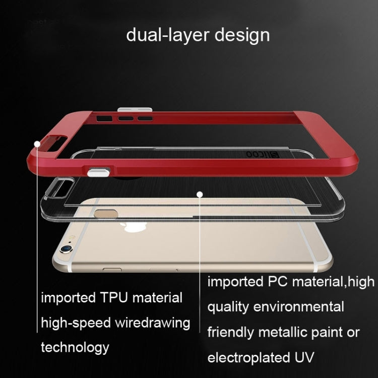 Slicoo Brushed Texture Electroplating Combination Case for iPhone 6 Plus & 6S Plus