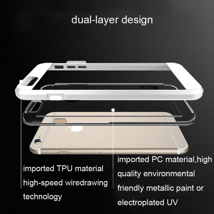 Slicoo Brushed Texture Electroplating Combination Case for iPhone 6 Plus & 6S Plus