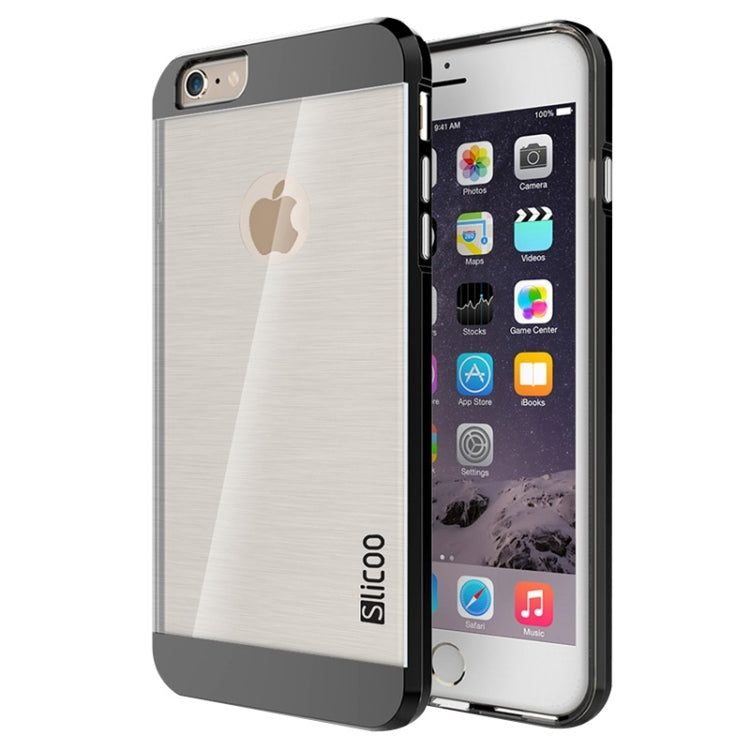 Slicoo Brushed Texture Electroplating Transparent Combination Case for iPhone 6 Plus & 6S Plus