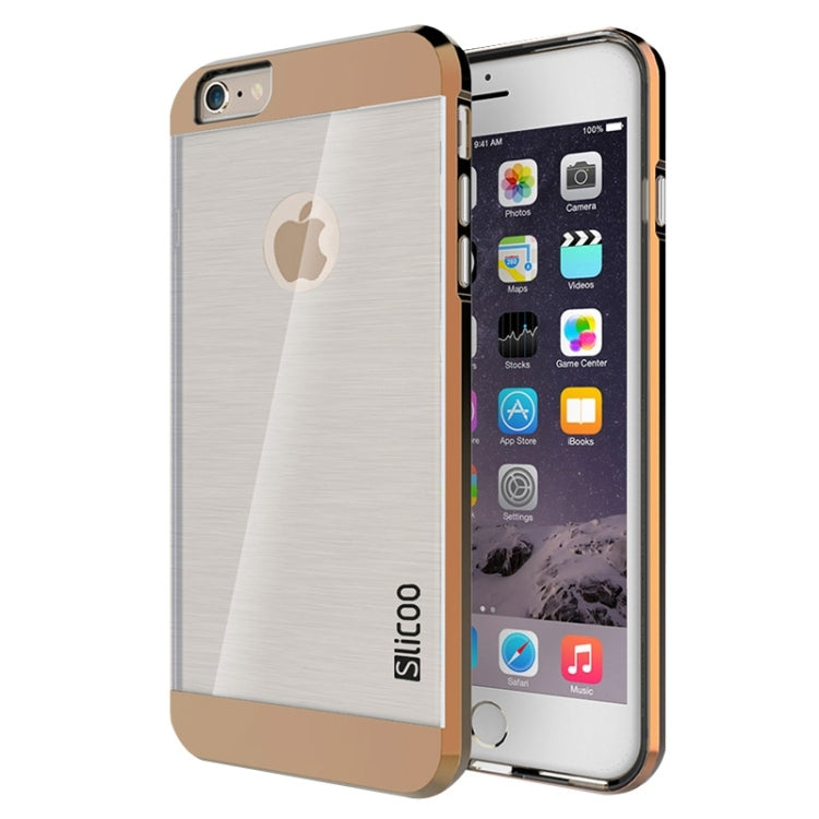 Slicoo Brushed Texture Electroplating Transparent Combination Case for iPhone 6 Plus & 6S Plus