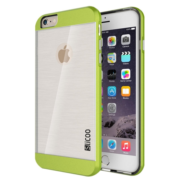 Slicoo Brushed Texture Electroplating Transparent Combination Case for iPhone 6 Plus & 6S Plus