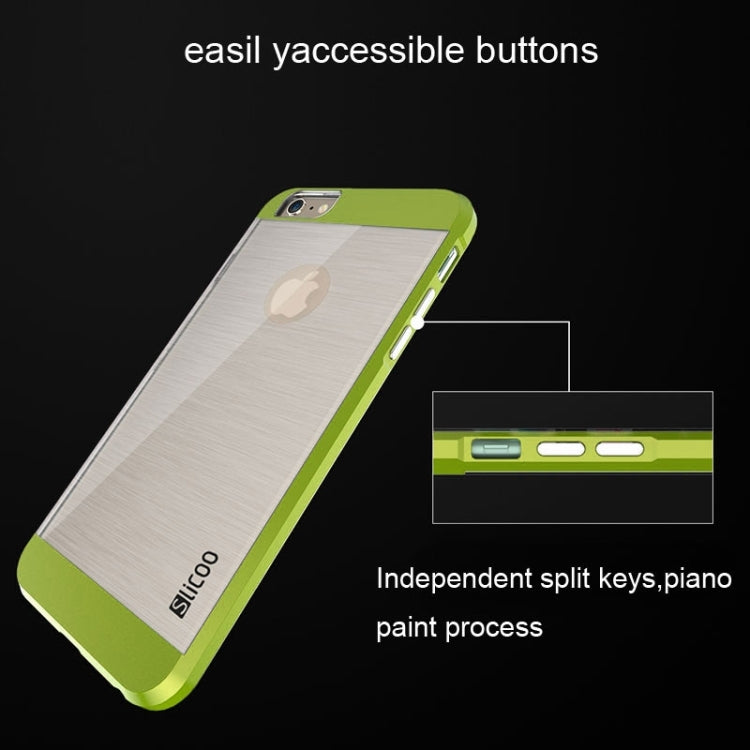 Slicoo Brushed Texture Electroplating Transparent Combination Case for iPhone 6 Plus & 6S Plus