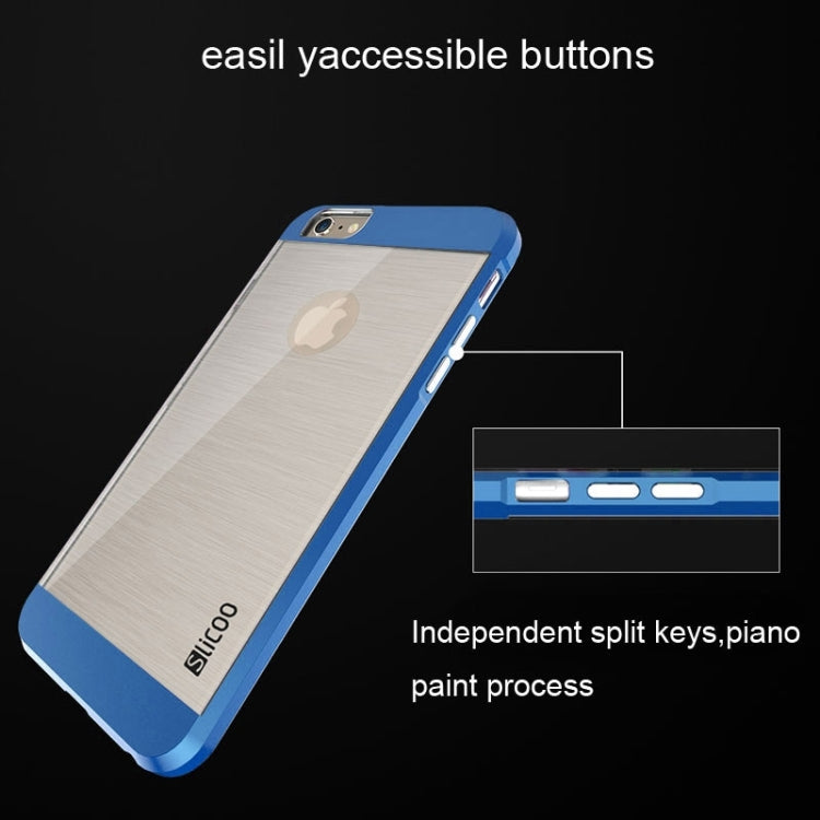 Slicoo Brushed Texture Electroplating Transparent Combination Case for iPhone 6 Plus & 6S Plus