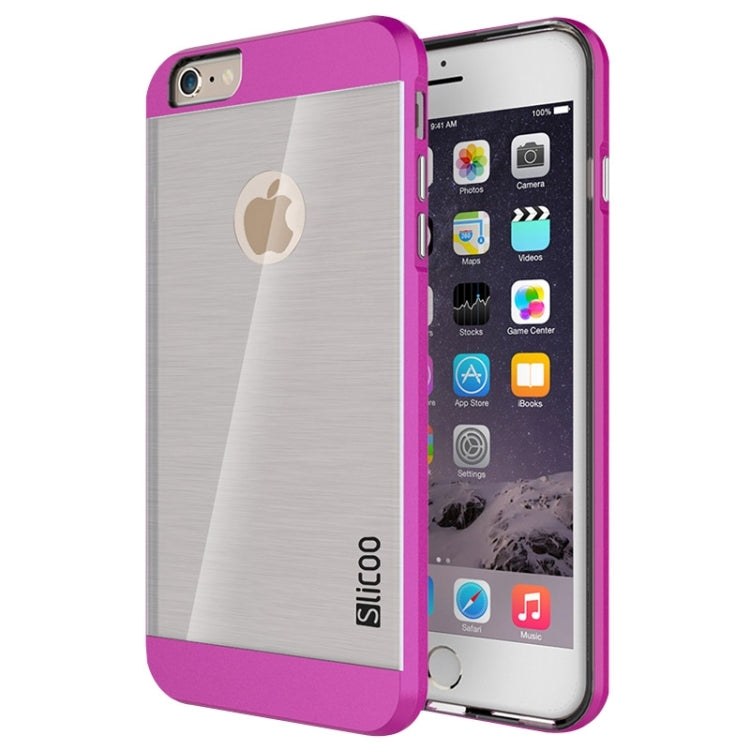 Slicoo Brushed Texture Electroplating Transparent Combination Case for iPhone 6 Plus & 6S Plus