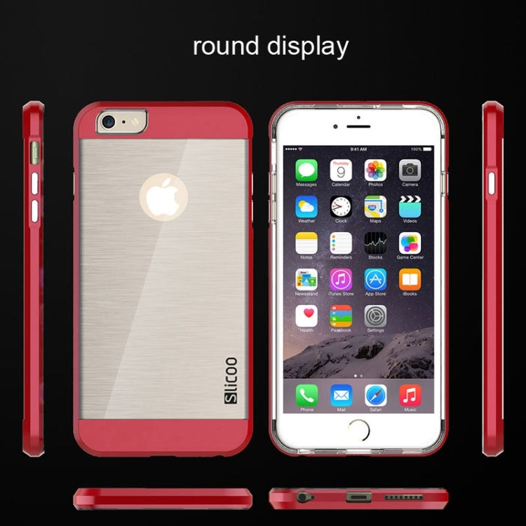 Slicoo Brushed Texture Electroplating Transparent Combination Case for iPhone 6 Plus & 6S Plus