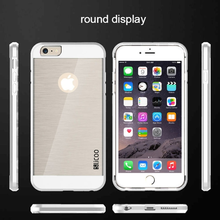 Slicoo Brushed Texture Electroplating Transparent Combination Case for iPhone 6 Plus & 6S Plus