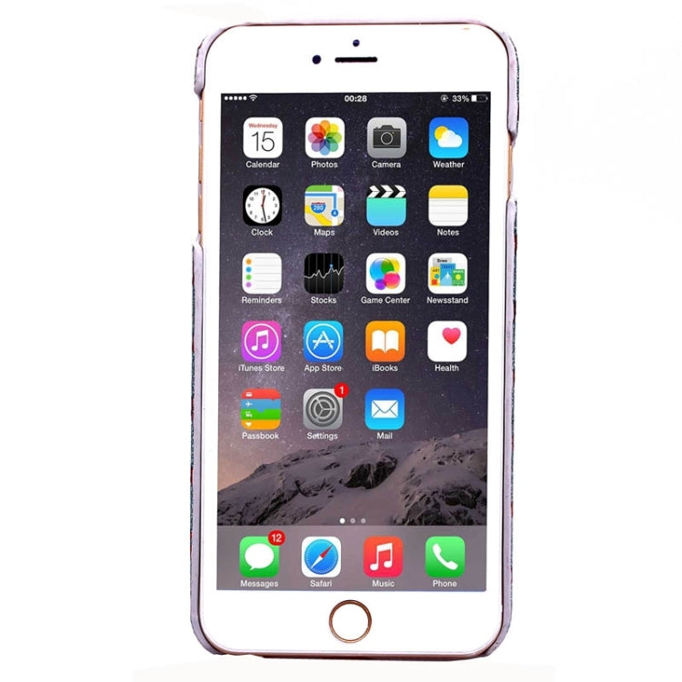 Colorful Star Pattern Flash Powder Series PU Paste Skin Plastic Protective Case for iPhone 6 Plus & 6S Plus