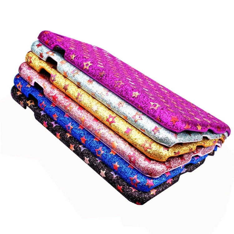 Colorful Star Pattern Flash Powder Series PU Paste Skin Plastic Protective Case for iPhone 6 Plus & 6S Plus