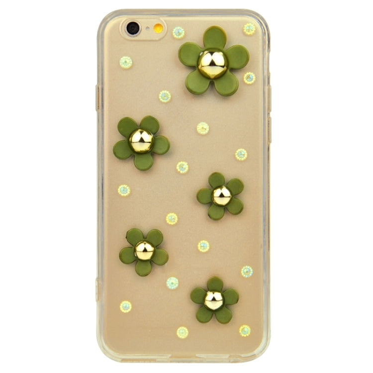 Fashionable Ultrathin Daisy Pattern Acrylic TPU Protective Case for iPhone 6 Plus & 6S Plus