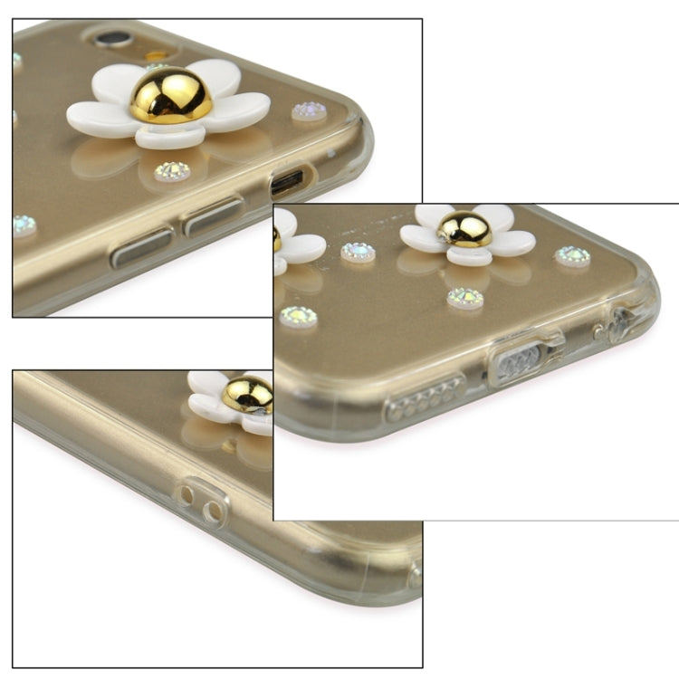 Fashionable Ultrathin Daisy Pattern Acrylic TPU Protective Case for iPhone 6 Plus & 6S Plus