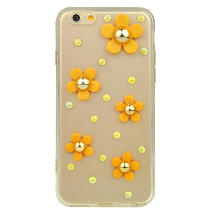 Fashionable Ultrathin Daisy Pattern Acrylic TPU Protective Case for iPhone 6 Plus & 6S Plus