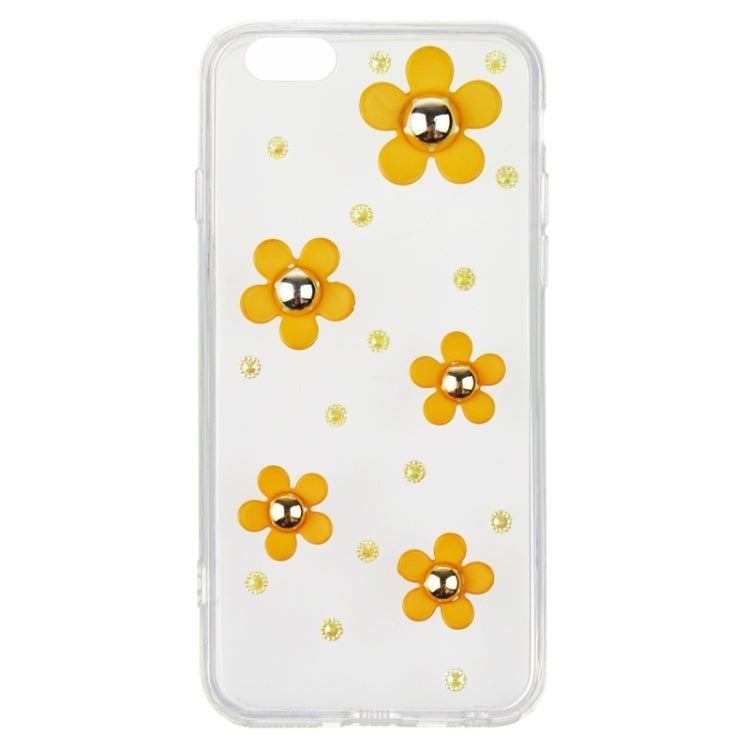 Fashionable Ultrathin Daisy Pattern Acrylic TPU Protective Case for iPhone 6 Plus & 6S Plus
