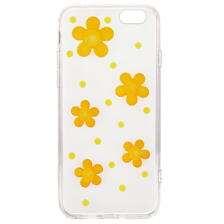 Fashionable Ultrathin Daisy Pattern Acrylic TPU Protective Case for iPhone 6 Plus & 6S Plus