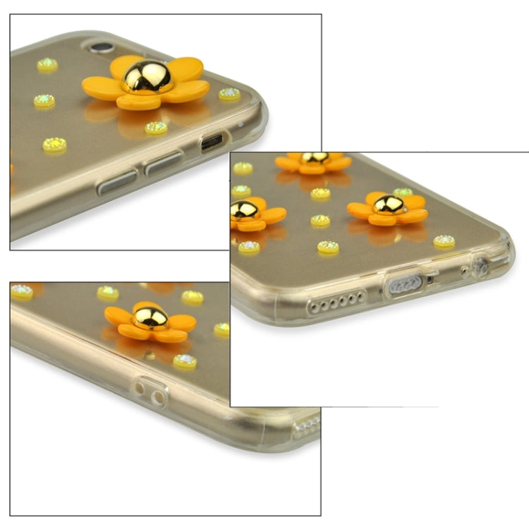 Fashionable Ultrathin Daisy Pattern Acrylic TPU Protective Case for iPhone 6 Plus & 6S Plus