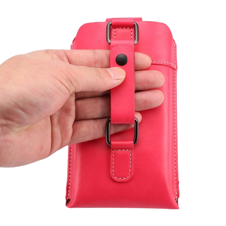 5.7 inch Universal Crazy Horse Texture Vertical Style Sporty Waist / Handhold Bag with Buckle for iPhone 6 Plus & 6s Plus, Galaxy S7 Edge / S7 / S6 edge+, Huawei, etc