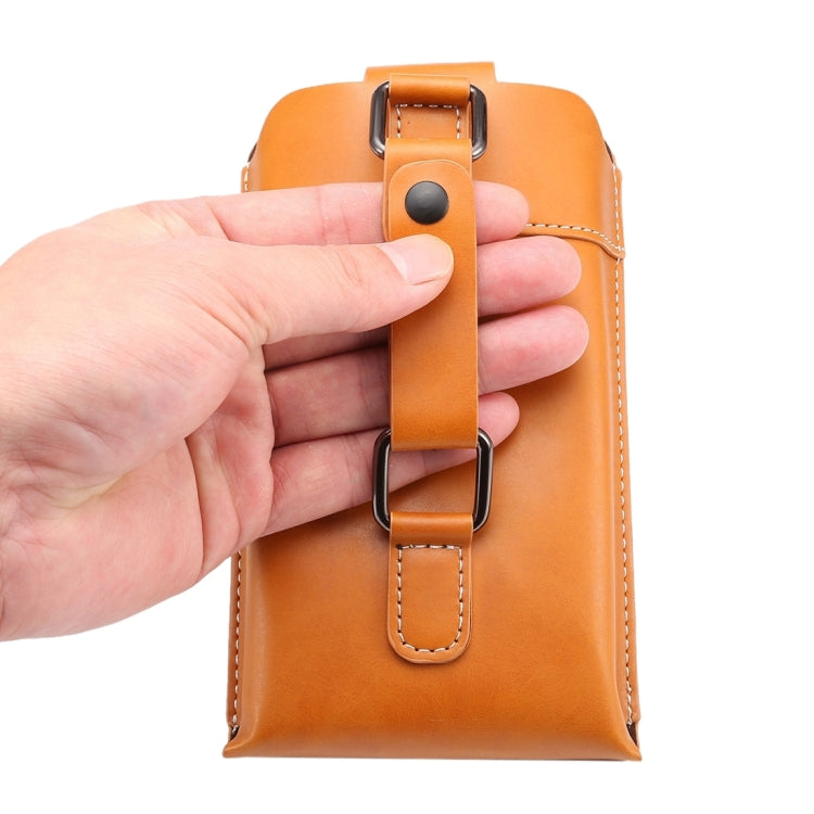 5.7 inch Universal Crazy Horse Texture Vertical Style Sporty Waist / Handhold Bag with Buckle for iPhone 6 Plus & 6s Plus, Galaxy S7 Edge / S7 / S6 edge+, Huawei, etc
