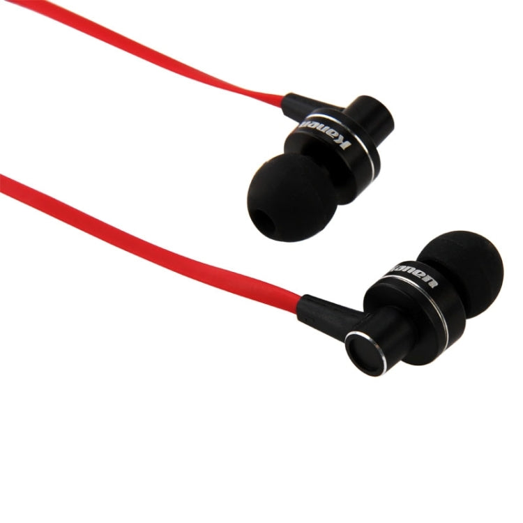 Kanen iP-808 3.5mm Plug Noodle Wire Style In-ear Stereo Earphone with Microphone for iPhone 6 & 6 Plus, iPhone 5 & 5S & 5C, Galaxy, Other Phones(Red)