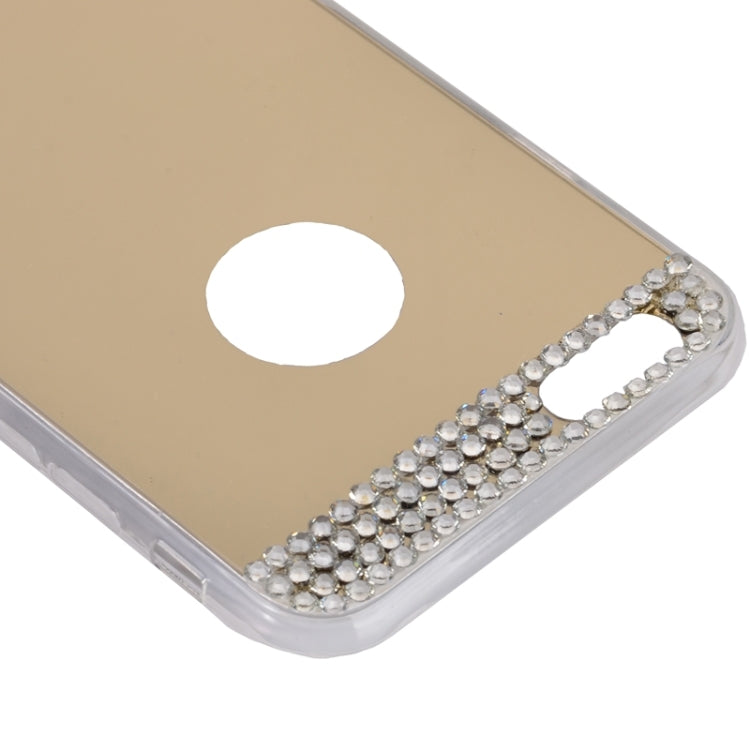Diamond Encrusted Mirror TPU Protective Case for iPhone 6 Plus(Gold)