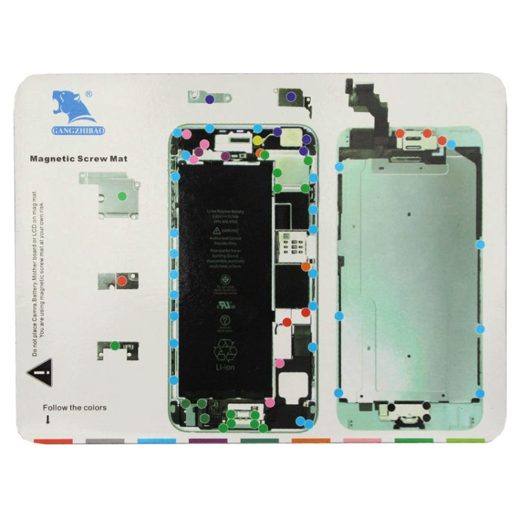 Magnetic Screws Mat for iPhone 6 Plus, Size:24.7cm x 18.7cm(White)