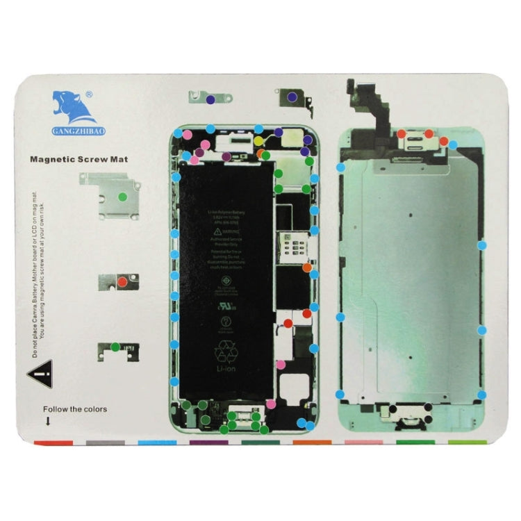 Magnetic Screws Mat for iPhone 6 Plus, Size:24.7cm x 18.7cm(White)