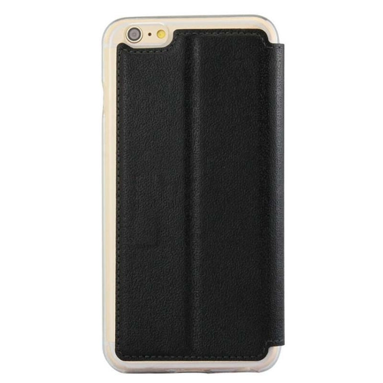 UFO Horizontal Flip Orange Peel TPU PU Leather Case with Call Display & Holder & Card Slot for iPhone 6 Plus & 6S Plus