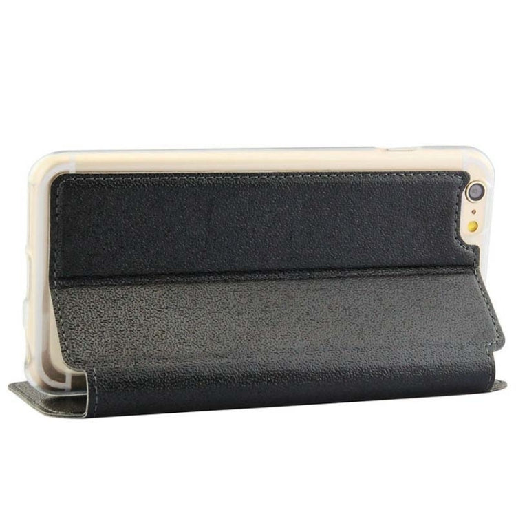 UFO Horizontal Flip Orange Peel TPU PU Leather Case with Call Display & Holder & Card Slot for iPhone 6 Plus & 6S Plus