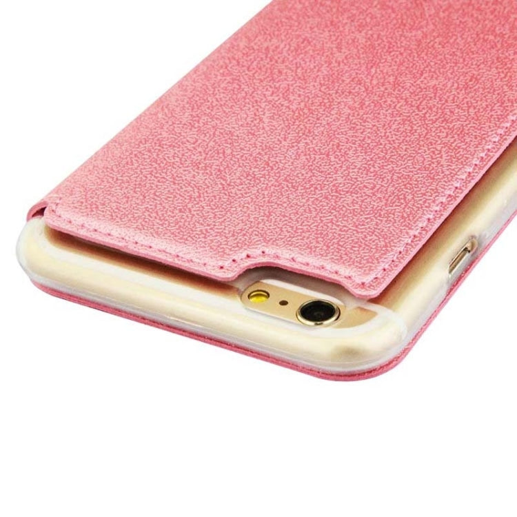 UFO Horizontal Flip Orange Peel TPU PU Leather Case with Call Display & Holder & Card Slot for iPhone 6 Plus & 6S Plus