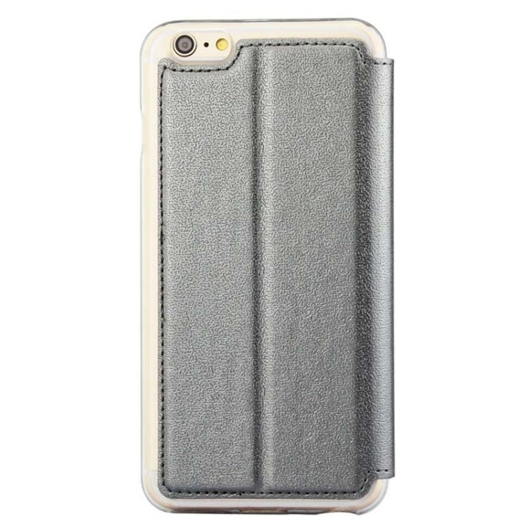 UFO Horizontal Flip Orange Peel TPU PU Leather Case with Call Display & Holder & Card Slot for iPhone 6 Plus & 6S Plus