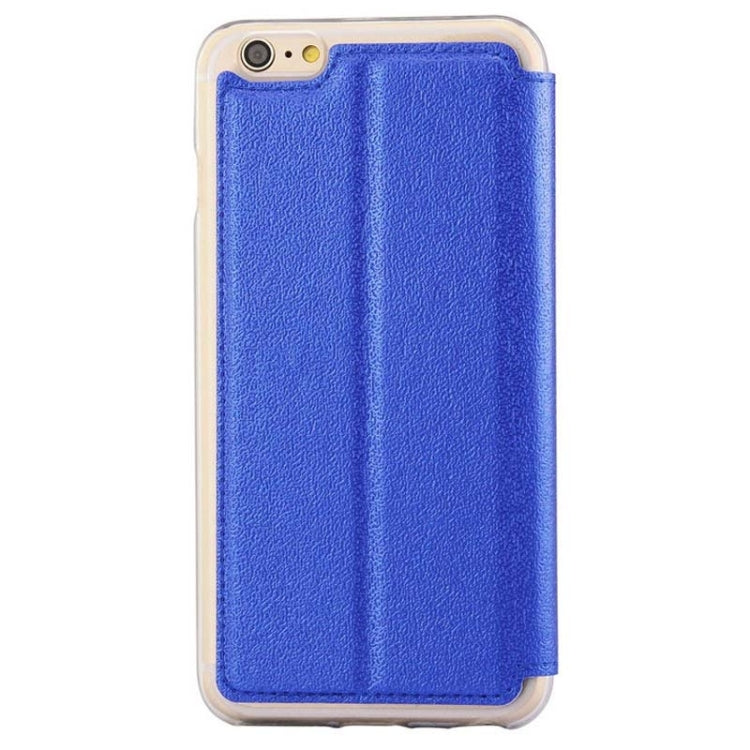 UFO Horizontal Flip Orange Peel TPU PU Leather Case with Call Display & Holder & Card Slot for iPhone 6 Plus & 6S Plus