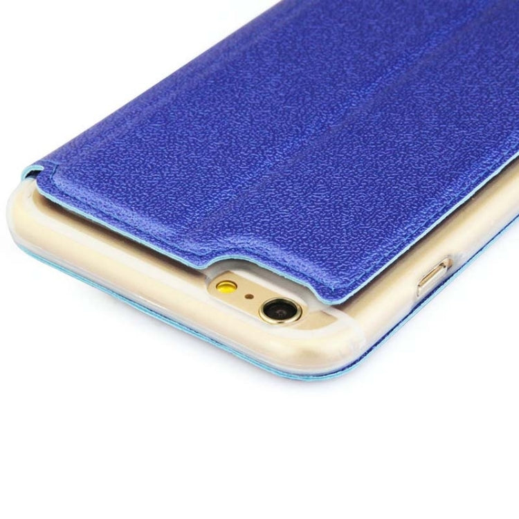UFO Horizontal Flip Orange Peel TPU PU Leather Case with Call Display & Holder & Card Slot for iPhone 6 Plus & 6S Plus
