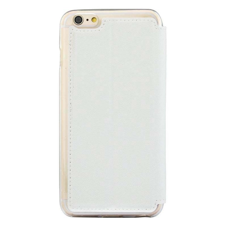 UFO Horizontal Flip Orange Peel TPU PU Leather Case with Call Display & Holder & Card Slot for iPhone 6 Plus & 6S Plus