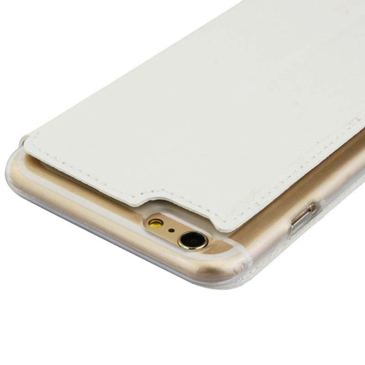 UFO Horizontal Flip Orange Peel TPU PU Leather Case with Call Display & Holder & Card Slot for iPhone 6 Plus & 6S Plus