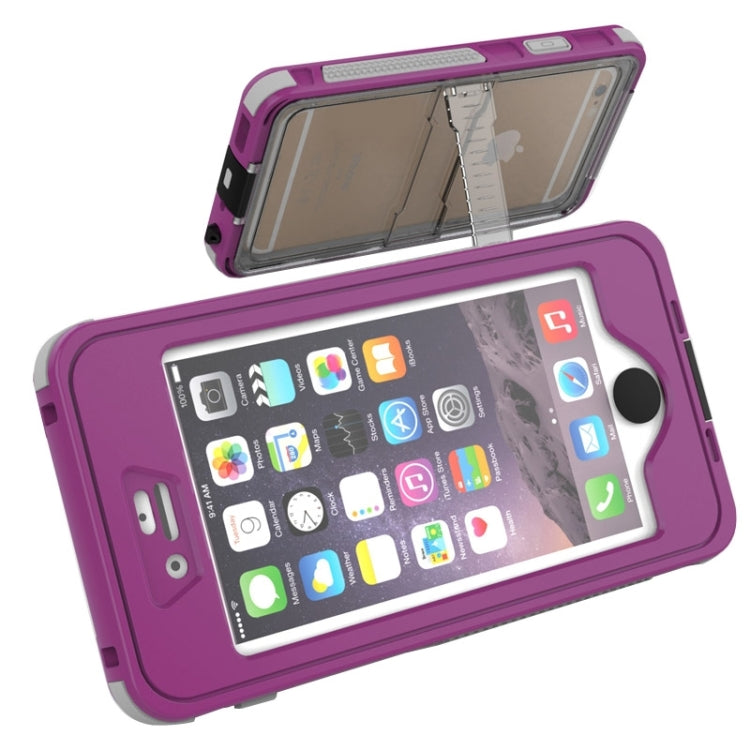 Waterproof Dustproof Shockproof Crushproof Noctilucent Protective Case with Holder for iPhone 6 & 6S