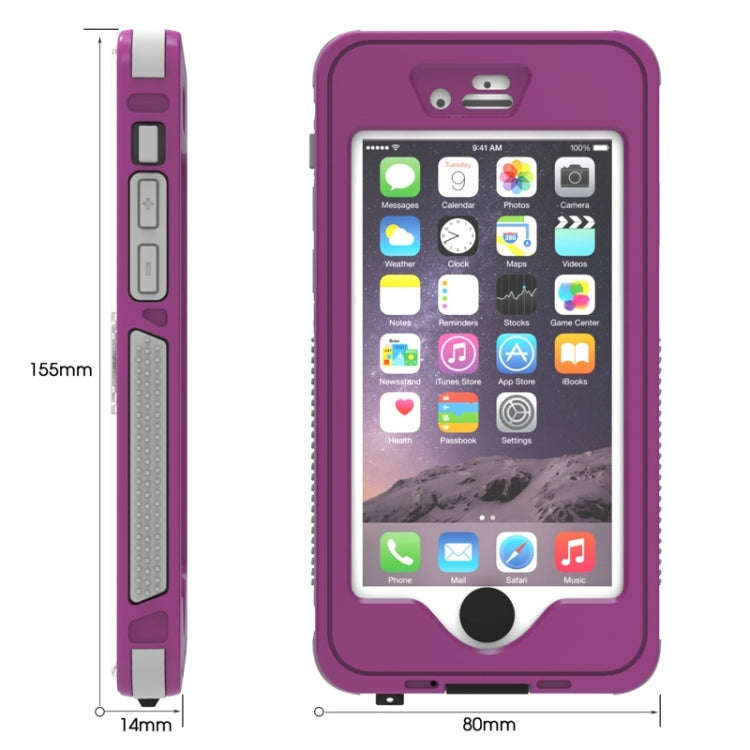 Waterproof Dustproof Shockproof Crushproof Noctilucent Protective Case with Holder for iPhone 6 & 6S