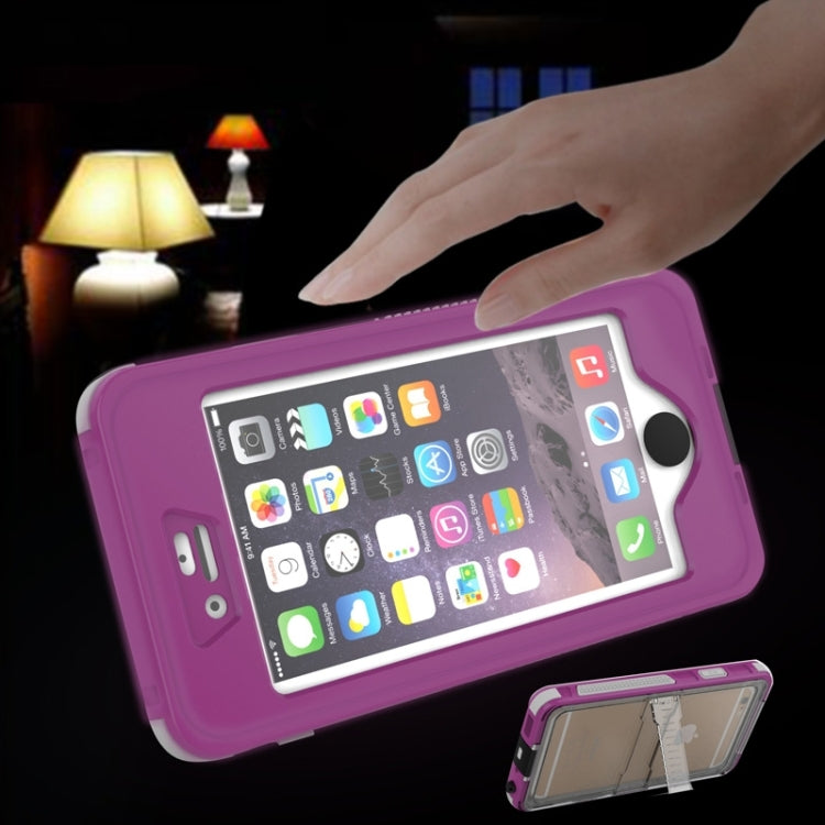 Waterproof Dustproof Shockproof Crushproof Noctilucent Protective Case with Holder for iPhone 6 & 6S