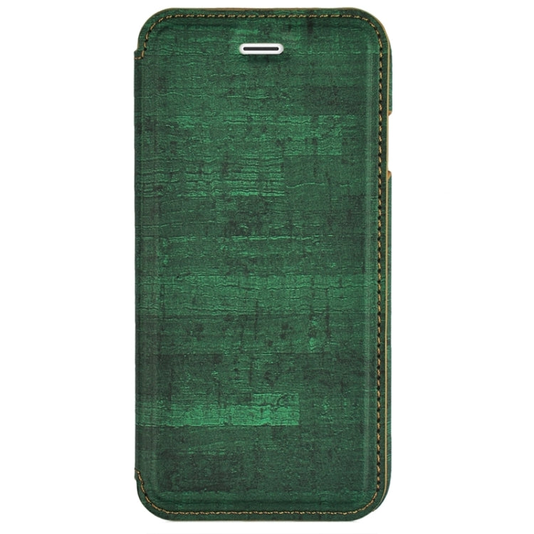 Retro Style Wood Grain Stitching Leather Case with Holder for iPhone 6 & 6s