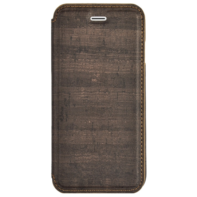Retro Style Wood Grain Stitching Leather Case with Holder for iPhone 6 & 6s