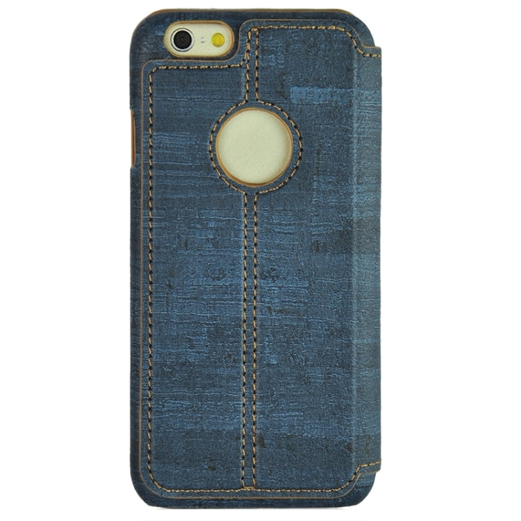 Retro Style Wood Grain Stitching Leather Case with Holder for iPhone 6 & 6s
