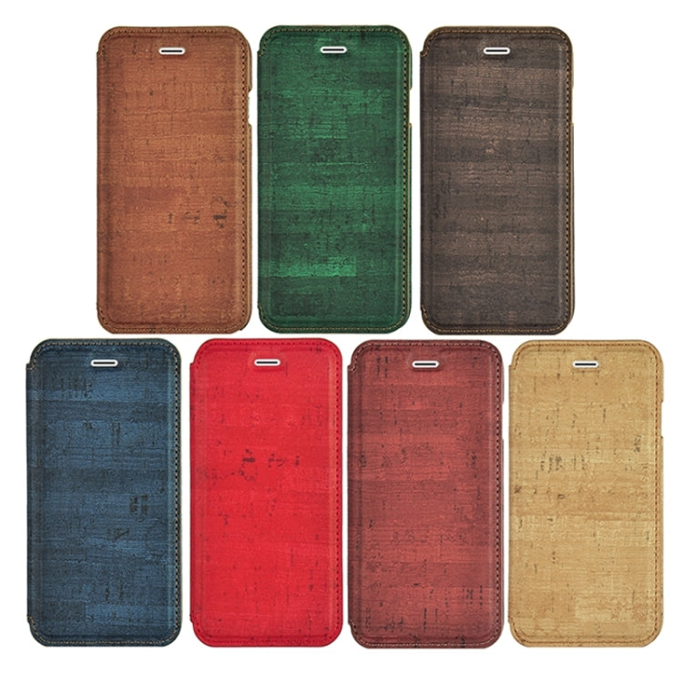 Retro Style Wood Grain Stitching Leather Case with Holder for iPhone 6 & 6s