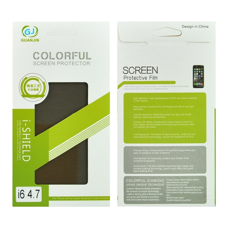 Colorized Frosted Flash Powder Back Screen Protective Film for iPhone 6 & 6s