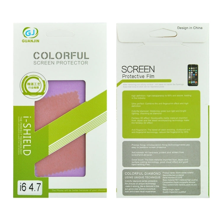 Colorized Frosted Flash Powder Back Screen Protective Film for iPhone 6 & 6s