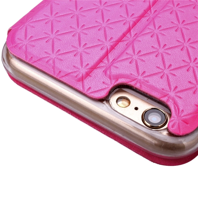 Argyles Texture Horizontal Flip Solid Color Leather Case with Holder & Card Slot & Call Display ID for iPhone 6 & 6s