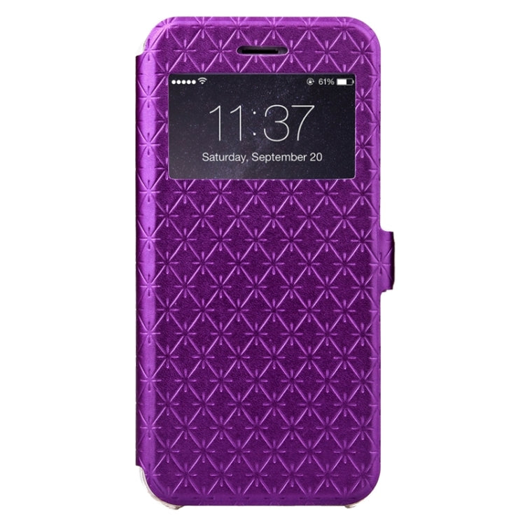 Argyles Texture Horizontal Flip Solid Color Leather Case with Holder & Card Slot & Call Display ID for iPhone 6 & 6s